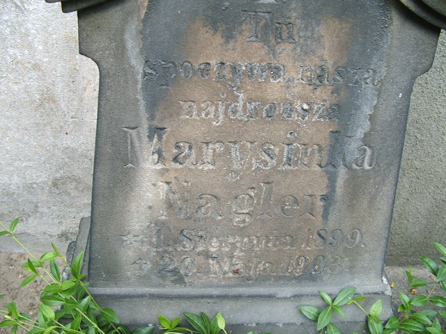 Maria Nagler 1899 Ostrów Wielkopolski - Grobonet - Wyszukiwarka osób pochowanych