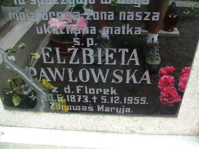 Elżbieta Pawłowska 1873 Ostrów Wielkopolski - Grobonet - Wyszukiwarka osób pochowanych