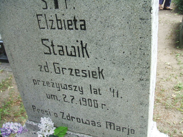 Elżbieta Stawik Ostrów Wielkopolski - Grobonet - Wyszukiwarka osób pochowanych