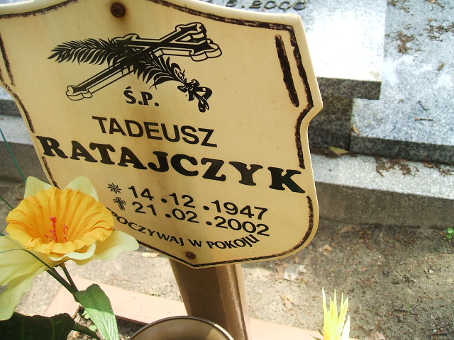 Tadeusz Ratajczyk 1947 Ostrów Wielkopolski - Grobonet - Wyszukiwarka osób pochowanych