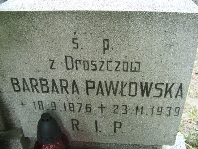 Barbara Pawłowska 1876 Ostrów Wielkopolski - Grobonet - Wyszukiwarka osób pochowanych