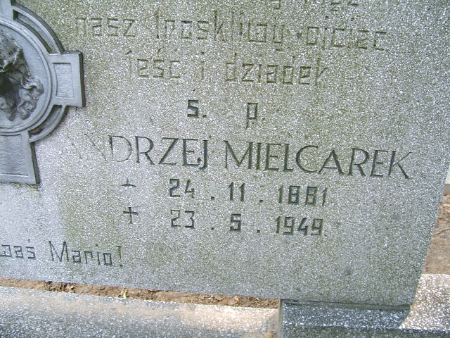 Andrzej Mielcarek 1881 Ostrów Wielkopolski - Grobonet - Wyszukiwarka osób pochowanych