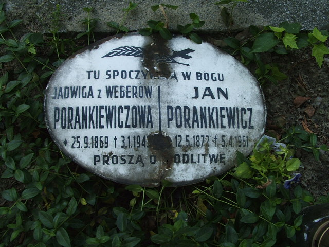 Jadwiga Porankiewiczowa 1869 Ostrów Wielkopolski - Grobonet - Wyszukiwarka osób pochowanych