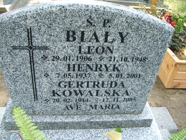 Leon Biały 1906 Ostrów Wielkopolski - Grobonet - Wyszukiwarka osób pochowanych