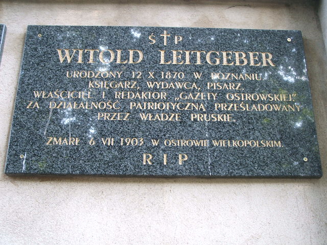 Witold Leitgeber 1870 Ostrów Wielkopolski - Grobonet - Wyszukiwarka osób pochowanych
